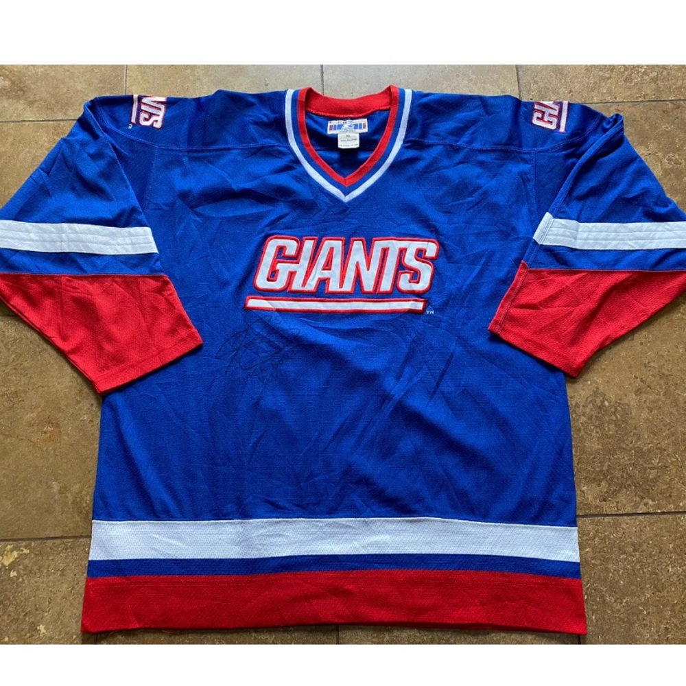 Vintage NY Giants Starter Hockey Signed Jersey